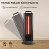 imageEAST OAK 1500W Patio Heater Table Side Portable Electric Heater with Doublesided Heating ampamp 3 Heating Levels IP65 Waterproof Outdoor Heater with Remote and Protection from Tipover ampamp Overheating