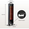 imageEAST OAK 1500W Patio Heater Table Side Portable Electric Heater with Doublesided Heating ampamp 3 Heating Levels IP65 Waterproof Outdoor Heater with Remote and Protection from Tipover ampamp Overheating
