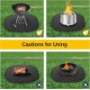imageEAST OAK 2 in 1 Fire Pit Tongs and Hook 36 Poker Firepit Tools for Wood Fireplaces Bonfires Outdoor Fire Rings Patio and Camping Accessories with 13quot Heat Resistant Gloves 304 Stainless SteelFire Pit Mat
