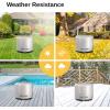imageEAST OAK 29 Fire Pit Cover for Outdoor Smokeless Firepit 500D Heavy Duty Fabric Waterproof Dustproof and AllWeather Resistant Black 2953quotDia X 1688quotHLight Gray