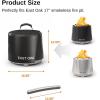 imageEAST OAK 29 Fire Pit Cover for Outdoor Smokeless Firepit 500D Heavy Duty Fabric Waterproof Dustproof and AllWeather Resistant Black 2953quotDia X 1688quotHBlack