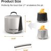 imageEAST OAK 29 Fire Pit Cover for Outdoor Smokeless Firepit 500D Heavy Duty Fabric Waterproof Dustproof and AllWeather Resistant Black 2953quotDia X 1688quotHLight Gray