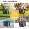 imageEAST OAK 29 Fire Pit Cover for Outdoor Smokeless Firepit 500D Heavy Duty Fabric Waterproof Dustproof and AllWeather Resistant Black 2953quotDia X 1688quotHBlack
