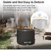imageEAST OAK 29 Fire Pit Cover for Outdoor Smokeless Firepit 500D Heavy Duty Fabric Waterproof Dustproof and AllWeather Resistant Black 2953quotDia X 1688quotHBlack