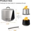imageEAST OAK 29 Fire Pit Cover for Outdoor Smokeless Firepit 500D Heavy Duty Fabric Waterproof Dustproof and AllWeather Resistant Black 2953quotDia X 1688quotHLight Gray
