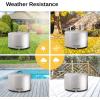 imageEAST OAK 29 Fire Pit Cover for Outdoor Smokeless Firepit 500D Heavy Duty Fabric Waterproof Dustproof and AllWeather Resistant Black 2953quotDia X 1688quotHLight Gray
