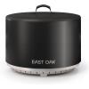 imageEAST OAK 29 Fire Pit Cover for Outdoor Smokeless Firepit 500D Heavy Duty Fabric Waterproof Dustproof and AllWeather Resistant Black 2953quotDia X 1688quotHBlack