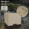 imageEAST OAK 32Inch Fire Pit Table Cover for Outdoor Propane Fire Pit Table 600D HeavyDuty Fabric Waterproof Dustproof and AllWeather Resistant 32L x 32W x 256H BeigeBeige