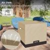 imageEAST OAK 32Inch Fire Pit Table Cover for Outdoor Propane Fire Pit Table 600D HeavyDuty Fabric Waterproof Dustproof and AllWeather Resistant 32L x 32W x 256H BeigeBeige