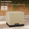 imageEAST OAK 32Inch Fire Pit Table Cover for Outdoor Propane Fire Pit Table 600D HeavyDuty Fabric Waterproof Dustproof and AllWeather Resistant 32L x 32W x 256H BeigeBeige