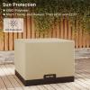 imageEAST OAK 32Inch Fire Pit Table Cover for Outdoor Propane Fire Pit Table 600D HeavyDuty Fabric Waterproof Dustproof and AllWeather Resistant 32L x 32W x 256H BeigeBeige