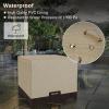 imageEAST OAK 32Inch Fire Pit Table Cover for Outdoor Propane Fire Pit Table 600D HeavyDuty Fabric Waterproof Dustproof and AllWeather Resistant 32L x 32W x 256H BeigeBeige