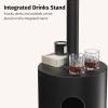 imageEAST OAK 50000 BTU Patio Heater for Outdoor Use With Round Table Design DoubleLayer Stainless Steel Burner and Wheels Outdoor Patio Heater for Home and Commercial Bronze 319quot x 319quot x 866quotBlack