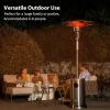 imageEAST OAK 50000 BTU Patio Heater for Outdoor Use With Round Table Design DoubleLayer Stainless Steel Burner and Wheels Outdoor Patio Heater for Home and Commercial Bronze 319quot x 319quot x 866quotStainless Steel