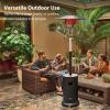 imageEAST OAK 50000 BTU Patio Heater for Outdoor Use With Round Table Design DoubleLayer Stainless Steel Burner and Wheels Outdoor Patio Heater for Home and Commercial Bronze 319quot x 319quot x 866quotBlack