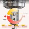 imageEAST OAK 50000 BTU Patio Heater for Outdoor Use With Round Table Design DoubleLayer Stainless Steel Burner and Wheels Outdoor Patio Heater for Home and Commercial Bronze 319quot x 319quot x 866quotBrown