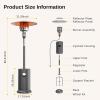 imageEAST OAK 50000 BTU Patio Heater for Outdoor Use With Round Table Design DoubleLayer Stainless Steel Burner and Wheels Outdoor Patio Heater for Home and Commercial Bronze 319quot x 319quot x 866quotGray