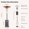 imageEAST OAK 50000 BTU Patio Heater for Outdoor Use With Round Table Design DoubleLayer Stainless Steel Burner and Wheels Outdoor Patio Heater for Home and Commercial Bronze 319quot x 319quot x 866quotGray