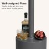 imageEAST OAK 50000 BTU Patio Heater for Outdoor Use With Round Table Design DoubleLayer Stainless Steel Burner and Wheels Outdoor Patio Heater for Home and Commercial Bronze 319quot x 319quot x 866quotGray