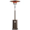 imageEAST OAK 50000 BTU Patio Heater for Outdoor Use With Round Table Design DoubleLayer Stainless Steel Burner and Wheels Outdoor Patio Heater for Home and Commercial Bronze 319quot x 319quot x 866quotBrown