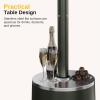 imageEAST OAK 50000 BTU Patio Heater with Sand Box Table Design DoubleLayer Stainless Steel Burner Wheels Triple Protection System Outdoor Heater for Home and Residential PineconeGreen