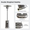 imageEAST OAK 50000 BTU Patio Heater with Sand Box Table Design DoubleLayer Stainless Steel Burner Wheels Triple Protection System Outdoor Heater for Home and Residential PineconeStainless steel