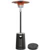 imageEAST OAK 50000 BTU Patio Heater with Sand Box Table Design DoubleLayer Stainless Steel Burner Wheels Triple Protection System Outdoor Heater for Home and Residential PineconeBlack