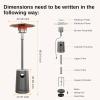 imageEAST OAK 50000 BTU Patio Heater with Sand Box Table Design DoubleLayer Stainless Steel Burner Wheels Triple Protection System Outdoor Heater for Home and Residential PineconeGrey