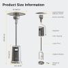 imageEAST OAK 50000 BTU Patio Heater with Sand Box Table Design DoubleLayer Stainless Steel Burner Wheels Triple Protection System Outdoor Heater for Home and Residential PineconeStainless steel