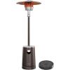 imageEAST OAK 50000 BTU Patio Heater with Sand Box Table Design DoubleLayer Stainless Steel Burner Wheels Triple Protection System Outdoor Heater for Home and Residential PineconeBronze