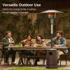 imageEAST OAK 50000 BTU Patio Heater with Sand Box Table Design DoubleLayer Stainless Steel Burner Wheels Triple Protection System Outdoor Heater for Home and Residential PineconeBronze