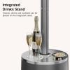 imageEAST OAK 50000 BTU Patio Heater with Sand Box Table Design DoubleLayer Stainless Steel Burner Wheels Triple Protection System Outdoor Heater for Home and Residential PineconeGrey