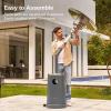 imageEAST OAK 50000 BTU Patio Heater with Sand Box Table Design DoubleLayer Stainless Steel Burner Wheels Triple Protection System Outdoor Heater for Home and Residential PineconeGrey