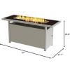 imageEAST OAK 52 Propane Fire Pit Table 60000 BTU Gas Firepit WLarge Tempered Glass Tabletop CSA Certified Outdoor Patio Fire Table with 92 lbs Glass Stone ampamp Removable Lid GreyGray