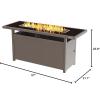 imageEAST OAK 52 Propane Fire Pit Table 60000 BTU Gas Firepit WLarge Tempered Glass Tabletop CSA Certified Outdoor Patio Fire Table with 92 lbs Glass Stone ampamp Removable Lid GreyBrown