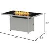 imageEAST OAK 52 Propane Fire Pit Table 60000 BTU Gas Firepit WLarge Tempered Glass Tabletop CSA Certified Outdoor Patio Fire Table with 92 lbs Glass Stone ampamp Removable Lid GreyGray