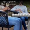 imageEAST OAK 52 Propane Fire Pit Table 60000 BTU Gas Firepit WLarge Tempered Glass Tabletop CSA Certified Outdoor Patio Fire Table with 92 lbs Glass Stone ampamp Removable Lid GreyGray