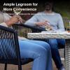 imageEAST OAK 52 Propane Fire Pit Table 60000 BTU Gas Firepit WLarge Tempered Glass Tabletop CSA Certified Outdoor Patio Fire Table with 92 lbs Glass Stone ampamp Removable Lid GreyGray