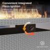 imageEAST OAK 52 Propane Fire Pit Table 60000 BTU Gas Firepit WLarge Tempered Glass Tabletop CSA Certified Outdoor Patio Fire Table with 92 lbs Glass Stone ampamp Removable Lid GreyGray