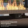 imageEAST OAK 52 Propane Fire Pit Table 60000 BTU Gas Firepit WLarge Tempered Glass Tabletop CSA Certified Outdoor Patio Fire Table with 92 lbs Glass Stone ampamp Removable Lid GreyBrown