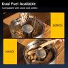 imageEAST OAK Brasa Smokeless Tabletop Fire Pit 304 Stainless Steel Mini Tabletop Firepit for Patio and Outdoor Camping Removable Ashtray DualFuel Stove Silicone Pad ampamp Travel Bag H 101quot x D 7quot