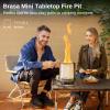 imageEAST OAK Brasa Smokeless Tabletop Fire Pit 304 Stainless Steel Mini Tabletop Firepit for Patio and Outdoor Camping Removable Ashtray DualFuel Stove Silicone Pad ampamp Travel Bag H 101quot x D 7quot