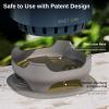 imageEAST OAK Brasa Smokeless Tabletop Fire Pit Mini Table Top Firepit for Patio and Outdoor Camping Removable Ashtray DualFuel Stove Silicone Padampamp Travel Bag H 101quotxD 7quot Wave