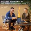 imageEAST OAK Brasa Smokeless Tabletop Fire Pit Mini Table Top Firepit for Patio and Outdoor Camping Removable Ashtray DualFuel Stove Silicone Padampamp Travel Bag H 101quotxD 7quot Wave