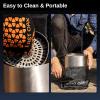 imageEAST OAK Brasa Smokeless Tabletop Fire Pit Mini Table Top Firepit for Patio and Outdoor Camping Removable Ashtray DualFuel Stove Silicone Padampamp Travel Bag H 101quotxD 7quot Wave