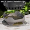 imageEAST OAK Brasa Smokeless Tabletop Fire Pit Mini Table Top Firepit for Patio and Outdoor Camping Removable Ashtray DualFuel Stove Silicone Padampamp Travel Bag H 101quotxD 7quot Obsidian