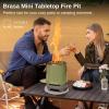 imageEAST OAK Brasa Smokeless Tabletop Fire Pit Mini Table Top Firepit for Patio and Outdoor Camping Removable Ashtray DualFuel Stove Silicone Padampamp Travel Bag H 101quotxD 7quot Jungle