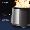 imageEAST OAK Camber Fire Pit Smokeless 21 for Outside Patio 304 Stainless Steel Wood Burning Fireplace Portable Outdoor Bonfire Pit with Poker Stand ampamp Removable Ash Pan for Camping Chisel SteelPitch Charcoal