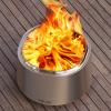 imageEAST OAK Camber Fire Pit Smokeless 21 for Outside Patio 304 Stainless Steel Wood Burning Fireplace Portable Outdoor Bonfire Pit with Poker Stand ampamp Removable Ash Pan for Camping Chisel SteelChisel Steel