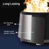 imageEAST OAK Camber Fire Pit Smokeless 21 for Outside Patio 304 Stainless Steel Wood Burning Fireplace Portable Outdoor Bonfire Pit with Poker Stand ampamp Removable Ash Pan for Camping Chisel SteelPitch Charcoal